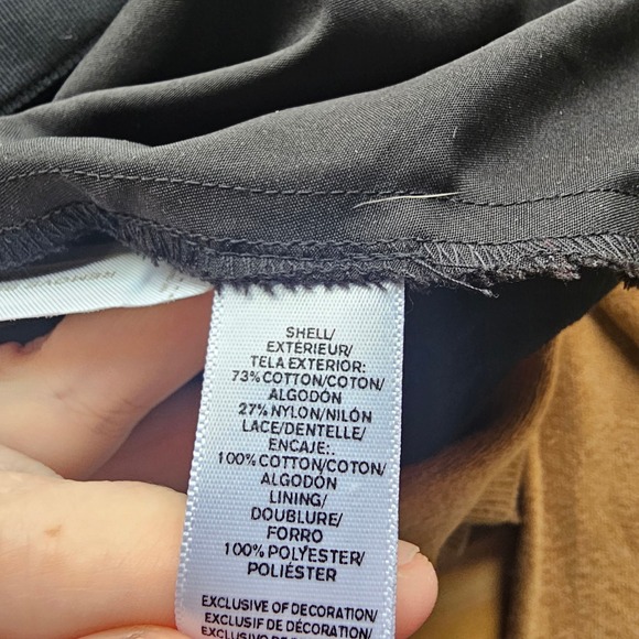 LOFT Black Eyelet Lace A Line Skirt Size 6 Side Zip Knee Length - Picture 6 of 6